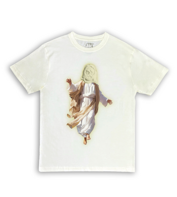 Jesus Xhrist Full Body Yellow Print Tee Shirt Bone
