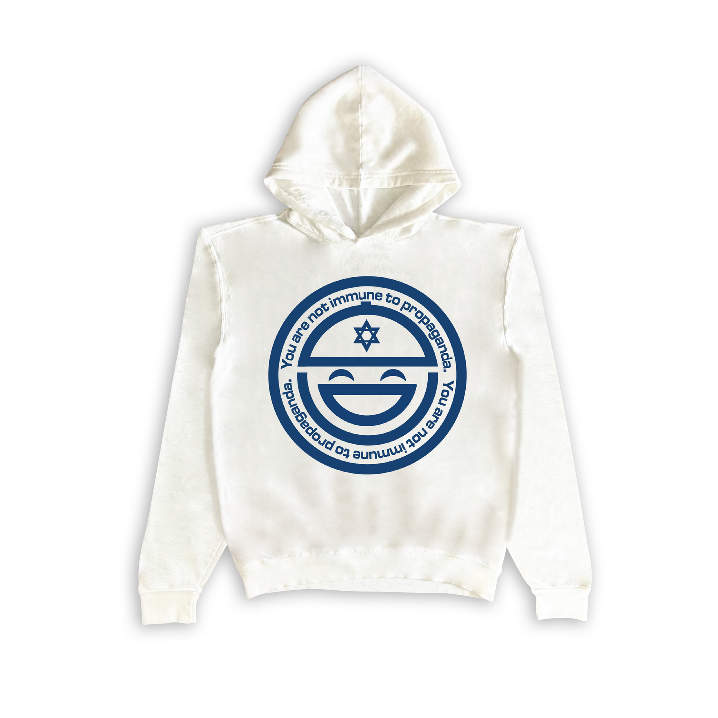 Israeli Propaganda Seamless Hoodie Bone