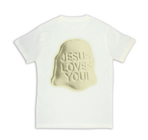 Jesus Xhrist Greyscale Print Tee Shirt Black