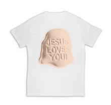 Load image into Gallery viewer, Jesus Xhrist Peach Print Tee Shirt White