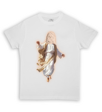 Load image into Gallery viewer, Jesus Xhrist Full Body Yellow Print Tee Shirt Bone