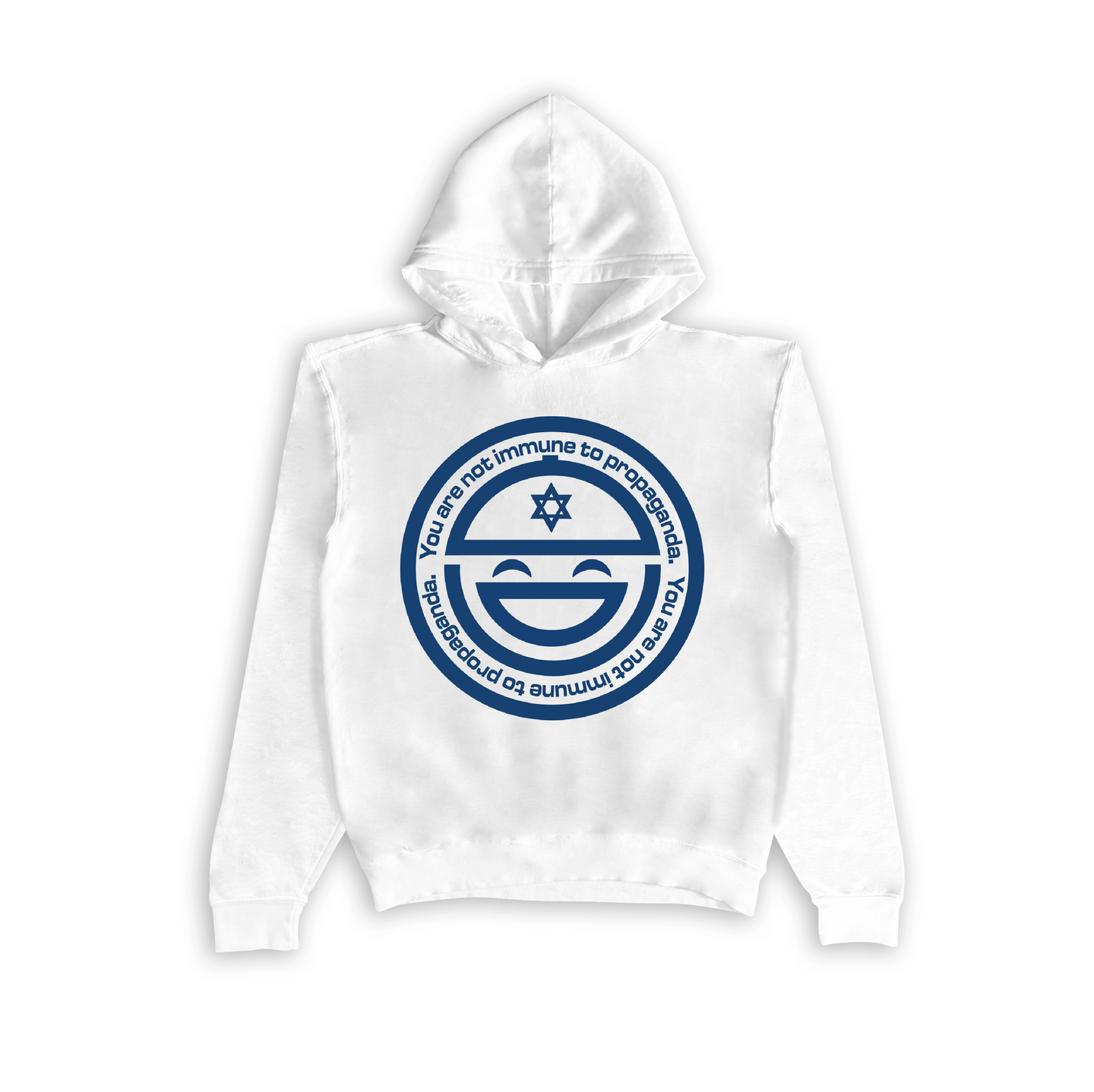 Israeli Propaganda Seamless Hoodie White