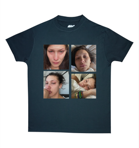 Bella Hadid Crying Sad Girl Summer Tee Shirt Black