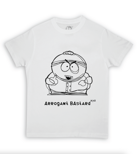 South Park Middle Finger Cartman Tee Shirt White