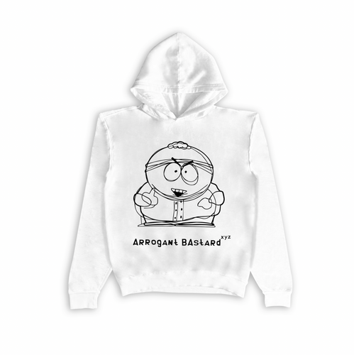 South Park Middle Finger Cartman Hoodie White