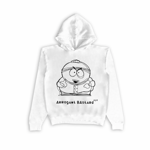 South Park Middle Finger Cartman Hoodie White