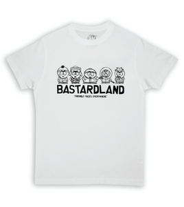 South Park BASTARDLAND "Friendly Faces Everywhere" Tee Shirt Bone