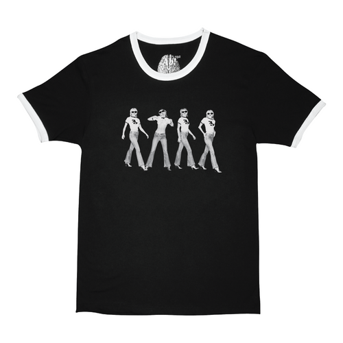 Miley Walking AB Ringer Tee Black