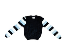 Load image into Gallery viewer, Heartagram Razor Synthetic Mink Striped Sleeve Sweater