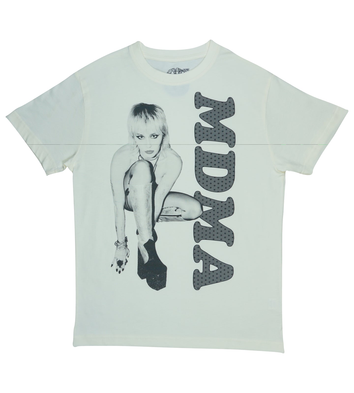 MDMA Kneeling Miley Cyrus Tee Shirt Bone