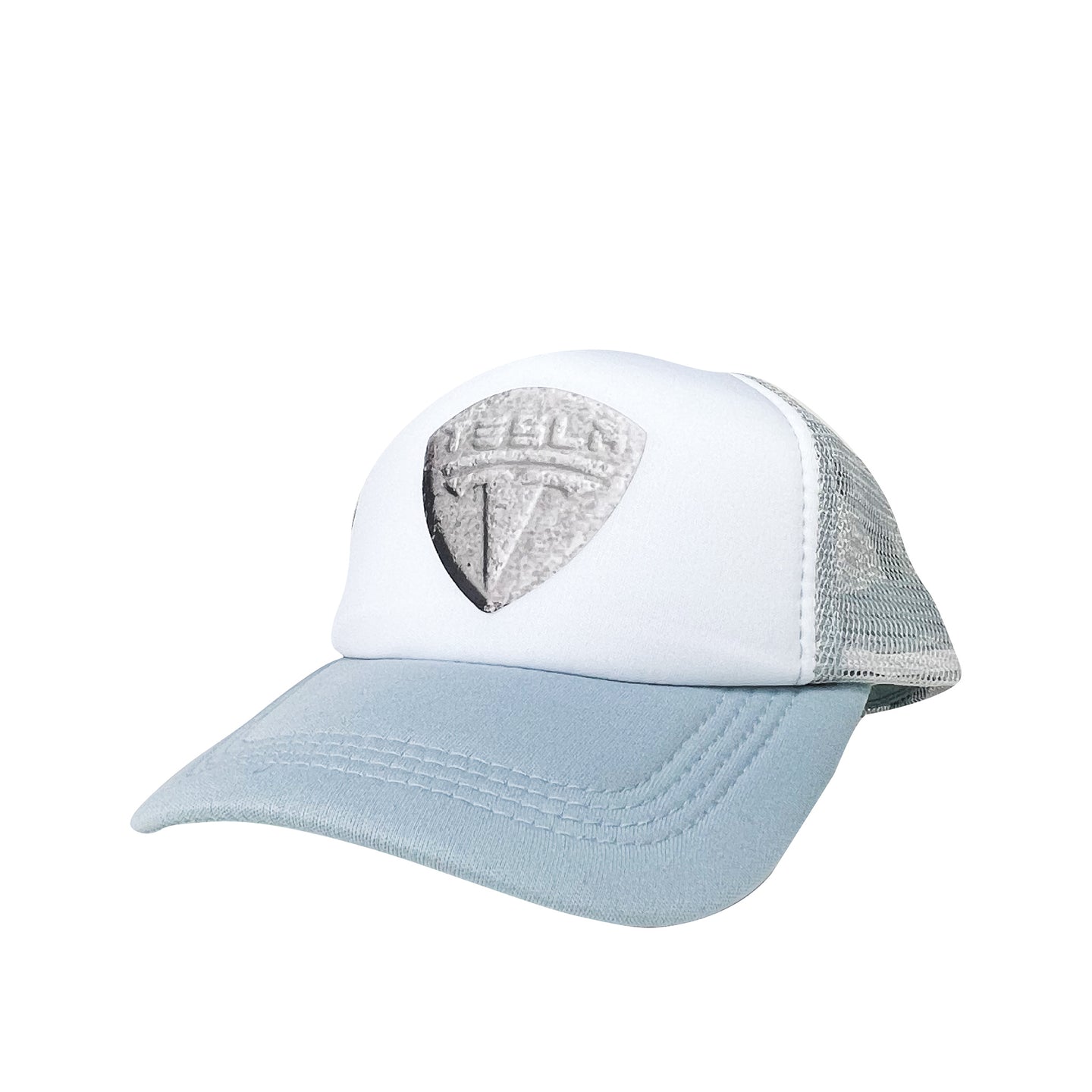Tesla Bean Racing Trucker Hat Grey on Cool Grey