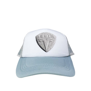 Tesla Bean Racing Trucker Hat Grey on Cool Grey