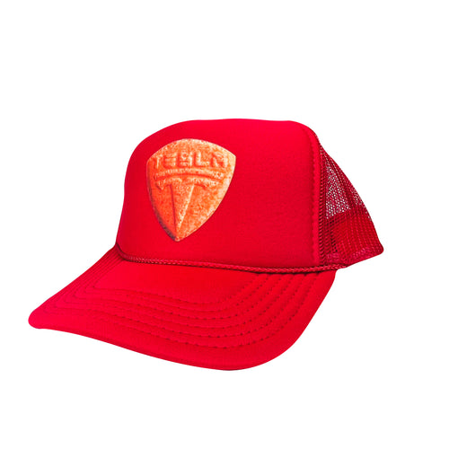 Tesla Bean Racing Trucker Hat Red