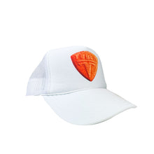 Load image into Gallery viewer, Tesla Bean Racing Trucker Hat Orange on White
